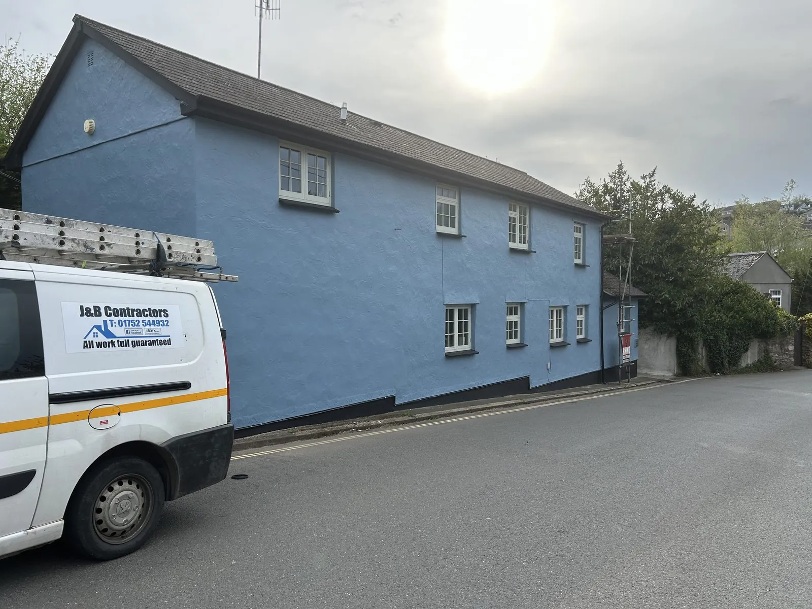 Exterior painting of a detached house in Ilfracombe