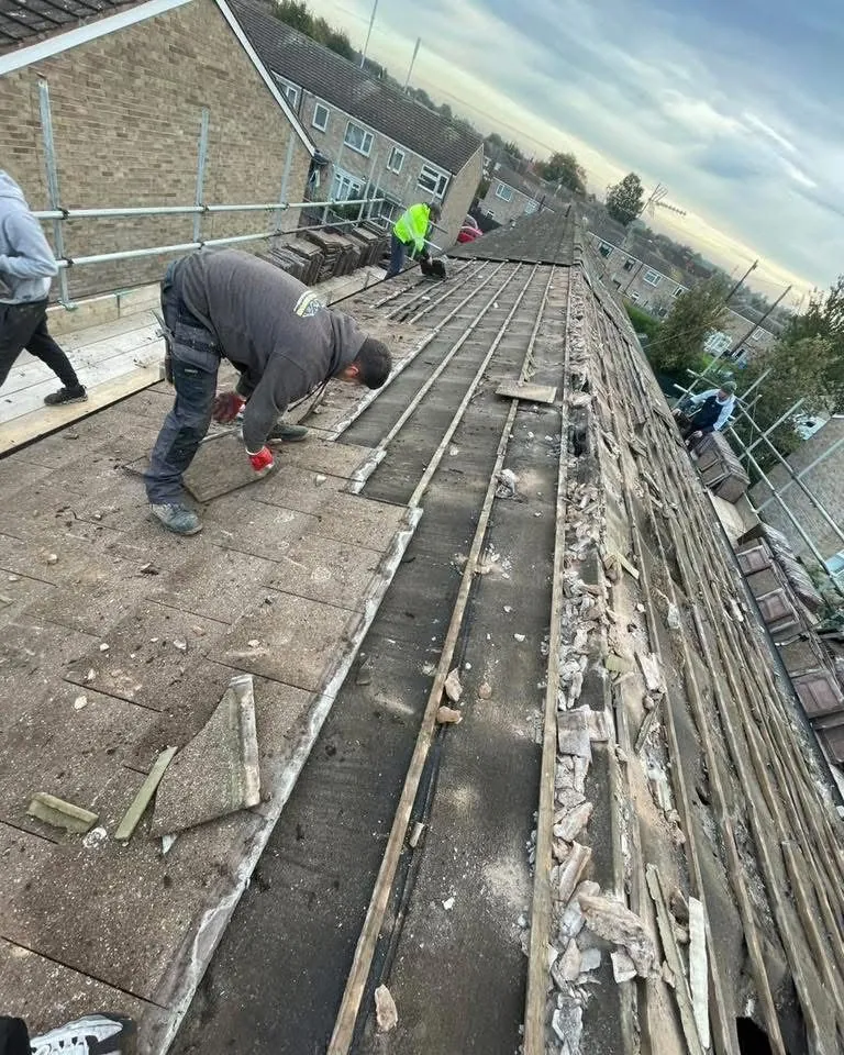 Roof strip and re-felt in progress in Ilfracombe